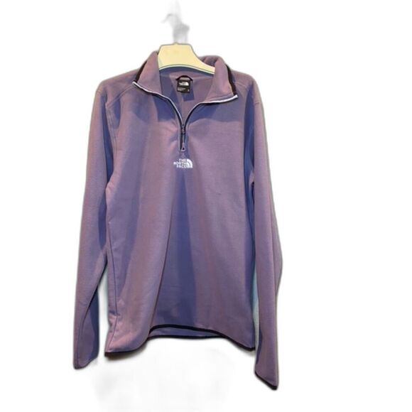 The North Face Glacier Center Logo 1/4 Zip Fleece in Purple Size Men's XS (NWOT) - Picture 1 of 3